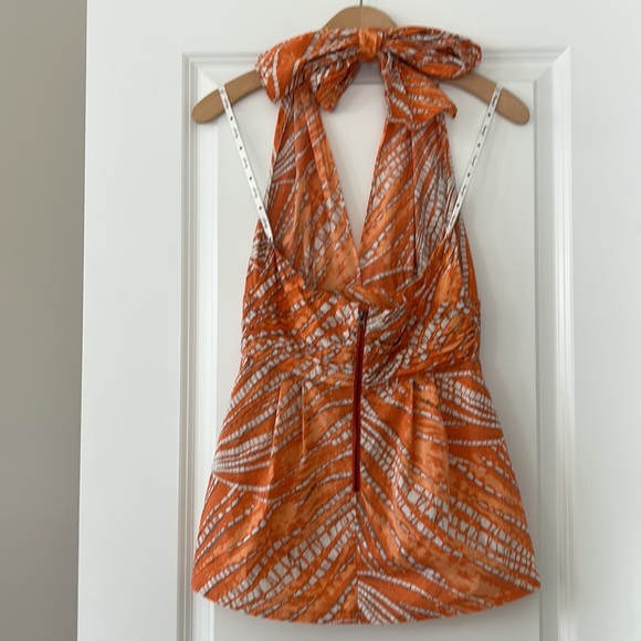 Plenty by TRACY REESE Halter Top w Pleated Empire Waist, Decorative Back Zipper - Picture 6 of 9